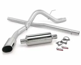 Banks Power Chrome Ob Round Tip Single Exit Monster Exhaust System Ford F-150 | Lincoln CCSB 2004-2008