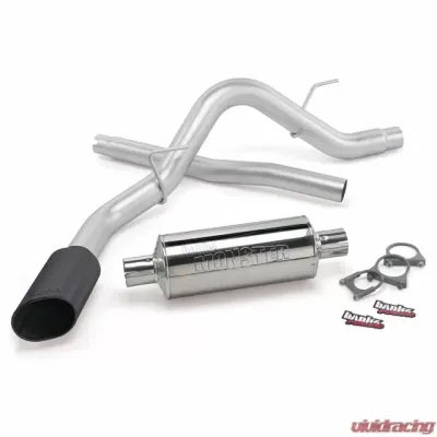 Banks Power Black Ob Round Tip Single Exit Monster Exhaust System Ford F-150 5.4L CCSB-CCLB 2009-2010 - 48747-B