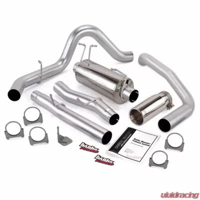 Banks Power Chrome Round Tip Single Exit Monster Exhaust System Ford CCSB 6.0L 2003-2007 - 48785