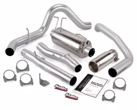 Banks Power Chrome Round Tip Single Exit Monster Exhaust System Ford CCLB 6.0L 2003-2007