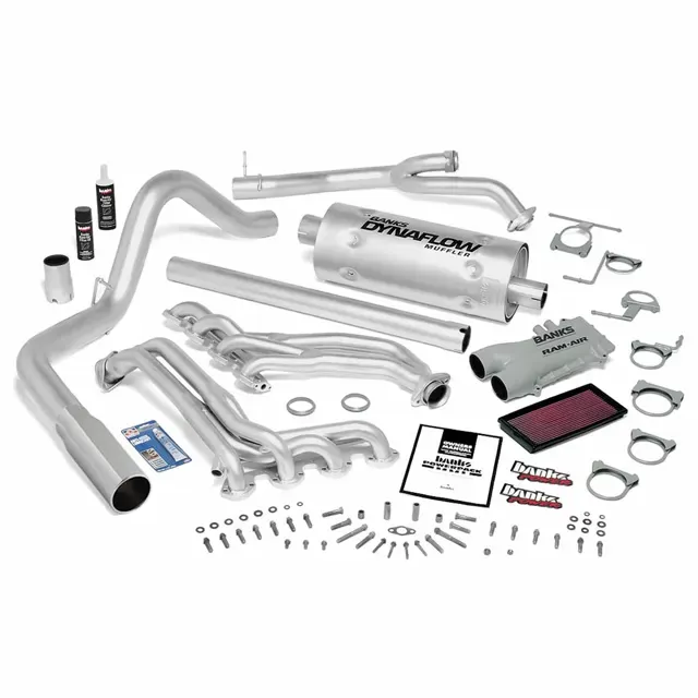 Banks Power Chrome Tip PowerPack Bundle Complete Power System Ford 460 Automatic Transmission 1987-1989 - 48842