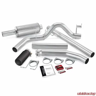 Banks Power Black Tip Git-Kit Bundle Power System W/Single Exit Exhaust Dodge Extended Cab 5.9L 1998-2000 - 49358-B