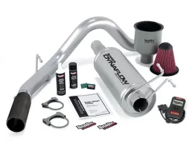 Banks Power Black Tip Single Exit Exhaust Stinger Bundle Power System W/AutoMind Chip Ford EC/CC and Crew Cab 6.8L 1999-2004