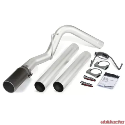 Banks Power Black Tip Single Exit Monster Exhaust System Ram CCLB MCSB 6.7L 2014-2018 - 49776-B