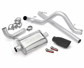 Banks Power Black Ob Round Tip Single Exit Monster Exhaust System Jeep Wrangler 2 Door 3.8L 2007-2011