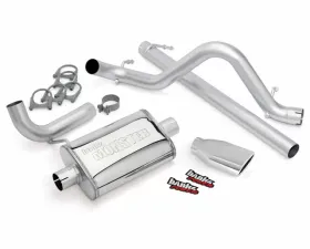 Banks Power Chrome Ob Round Tip Single Exit Monster Exhaust System Jeep Wrangler 2 Door 3.8L 2007-2011