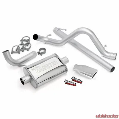 Banks Power Chrome Ob Round Tip Single Exit Monster Exhaust System Jeep Wrangler 2 Door 3.8L 2007-2011 - 51321