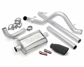 Banks Power Black Ob Round Tip Single Exit Monster Exhaust System Jeep 3.8L Wrangler Unlimited 4 Door 2007-2011