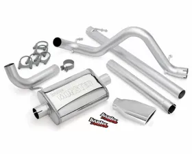 Banks Power Chrome Ob Round Tip Single Exit Monster Exhaust System Jeep 3.8L Wrangler Unlimited 4 Door 2007-2011