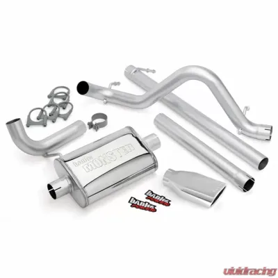 Banks Power Chrome Ob Round Tip Single Exit Monster Exhaust System Jeep 3.8L Wrangler Unlimited 4 Door 2007-2011 - 51322