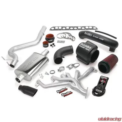 Banks Power Black Tip PowerPack Bundle Complete Power System W/AutoMind Programmer Jeep Wrangler 4.0L 1998-1999 - 51331-B