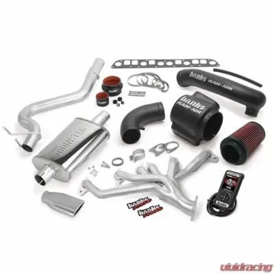 Banks Power Chrome Tip PowerPack Bundle Complete Power System W/AutoMind Programmer Jeep Wrangler 4.0L 1998-1999 - 51331