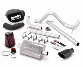 Banks Power Black Tip Stinger Bundle Power System No AutoMind W/Single Exit Exhaust Jeep Wrangler JK Unlimited 4 Door 3.8L 2007-2011