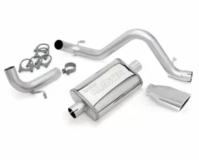 Banks Power Chrome Ob Round Tip Single Exit Monster Exhaust System Jeep Wrangler JK All 2 Door 3.6L 2012-2018