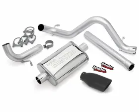 Banks Power Black Ob Round Tip Single Exit Monster Exhaust System Jeep 3.6L Wrangler JK Unlimited 4 Door 2012-2018