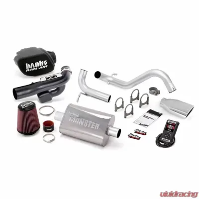 Banks Power Chrome Tip Single Exit Exhaust Stinger Bundle Power System W/AutoMind Jeep Wrangler All 2 Door 3.6L 2012-2014 - 51348