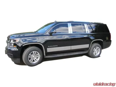 Quality Automotive Accessories 4-Piece Stainless Steel Wheel Well Accent Trim Chevrolet Suburban 4-Door SUV 2015-2020 - WQ55198