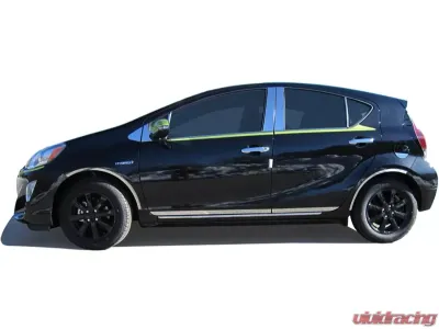 Quality Automotive Accessories 4-Piece Stainless Steel Wheel Well Accent Trim Toyota Prius C 4-Door Hatchback 2012-2017 - WQ12705