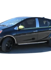 Quality Automotive Accessories 4-Piece Stainless Steel Wheel Well Accent Trim Toyota Prius C 4-Door Hatchback 2012-2017                                     - WQ12705 - Image 4