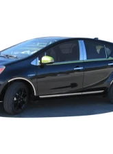 Quality Automotive Accessories 4-Piece Stainless Steel Wheel Well Accent Trim Toyota Prius C 4-Door Hatchback 2012-2017                                     - WQ12705 - Image 6