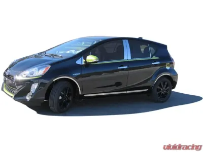 Quality Automotive Accessories 4-Piece Stainless Steel Wheel Well Accent Trim Toyota Prius C 4-Door Hatchback 2012-2017 - WQ12705