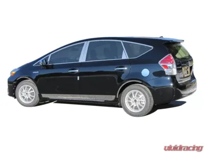 Quality Automotive Accessories 1-Piece Stainless Steel Front Grille Accent Trim Toyota Prius V 4-Door Hatchback 2012-2017 - SG12700