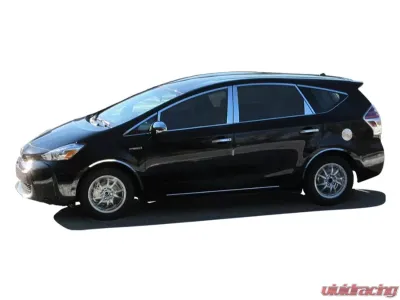Quality Automotive Accessories 4-Piece Stainless Steel Wheel Well Accent Trim Toyota Prius V 4-Door Hatchback 2012-2017 - WQ12700