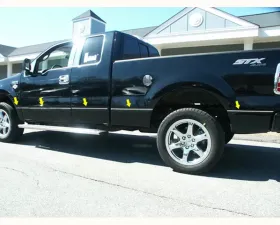 Quality Automotive Accessories 10-Piece Stainless Steel Body Side Molding Accent Trim Ford F-150 4-Door Super Cab 6.5'Bed NO Flares 2004-2014