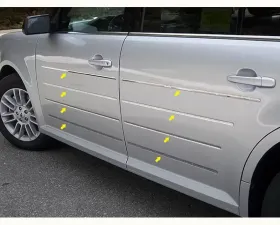 Quality Automotive Accessories 16-Piece Stainless Steel Body Side Molding Accent Trim Ford Flex 4-Door SUV 2009-2019
