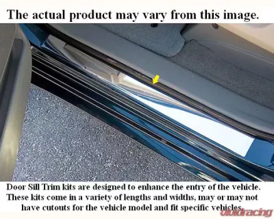 Quality Automotive Accessories 2-Piece Stainless Steel Door Sill trim Ford Mustang 2-Door Coupe Convertible 2005-2007 - DS45351