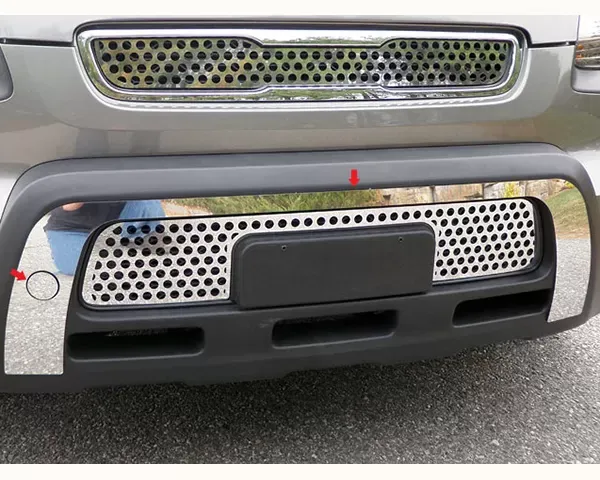 Quality Automotive Accessories 2-Piece Stainless Steel Front Bumper Trim Kia Soul 4-Door Hatchback 2010-2011 - FB10830