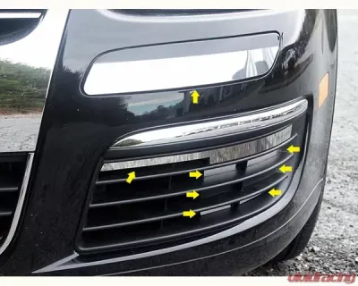 Quality Automotive Accessories 16-Piece Stainless Steel Front Bumper Trim Volkswagen Jetta 4-Door Sedan 2005-2010 - FP25665
