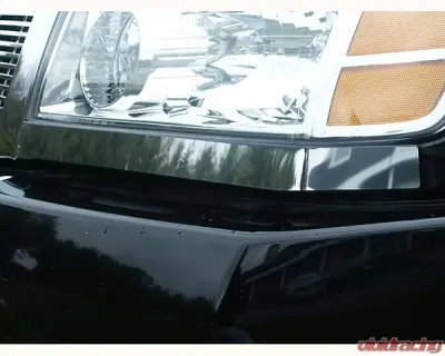 Quality Automotive Accessories 2-Piece Stainless Steel Head Light Accent Trim Nissan Titan 4-Door 2004-2015 - HL24520