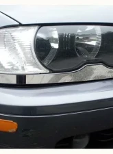 Quality Automotive Accessories 2-Piece Stainless Steel Head Light Accent Trim BMW 3 Series 2-Door 325Ci Coupe 2001-2005                                     - HL25900 - Image 3