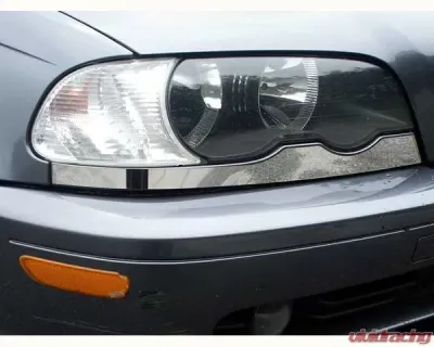 Quality Automotive Accessories 2-Piece Stainless Steel Head Light Accent Trim BMW 3 Series 2-Door 325Ci Coupe 2001-2005 - HL25900