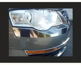 Quality Automotive Accessories 2-Piece Stainless Steel Head Light Accent Trim Volkswagen Passat 4-Door Sedan 2006-2010