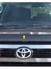 Quality Automotive Accessories 1-Piece Stainless Steel Hood Vent Trim Toyota Tundra 2-Door 4-Door 2014-2021                                     - HT14145 - Image 3