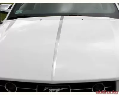 Quality Automotive Accessories 1-Piece Stainless Steel Hood Accent Trim Ford Mustang 2-Door Coupe Convertible 2005-2009 - HT45351