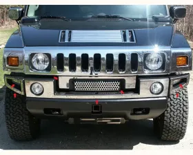 Quality Automotive Accessories 7-Piece Stainless Steel Front Bumper Trim Hummer H2 4-Door SUV 2003-2009