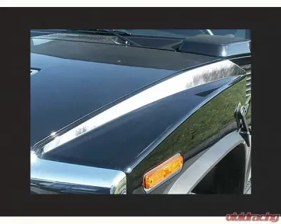 Quality Automotive Accessories 2-Piece Stainless Steel Hood Accent Trim Hummer H2 4-Door SUV 2003-2009 - HV43014