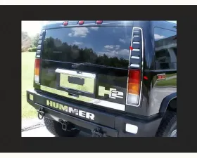 Quality Automotive Accessories 14-Piece Stainless Steel Tail Light Ring Package Hummer H2 4-Door SUV 2003-2009