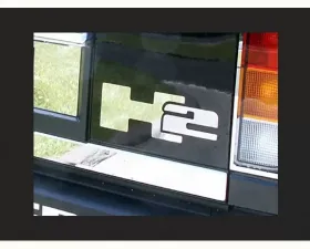 Quality Automotive Accessories 2-Piece Stainless Steel Letter Graphics Hummer H2 4-Door SUV 2003-2009