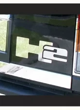 Quality Automotive Accessories 2-Piece Stainless Steel Letter Graphics Hummer H2 4-Door SUV 2003-2009                                     - HV43020 - Image 3