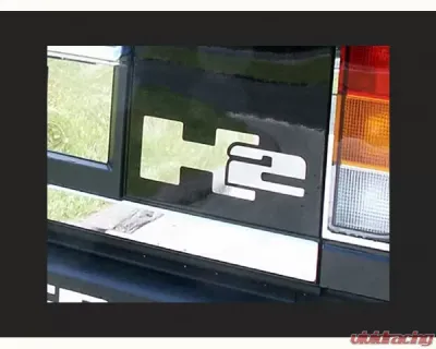 Quality Automotive Accessories 2-Piece Stainless Steel Letter Graphics Hummer H2 4-Door SUV 2003-2009 - HV43020