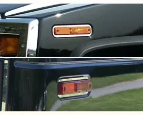 Quality Automotive Accessories 4-Piece Stainless Steel Marker Light Trim Hummer H2 4-Door SUV 2003-2007