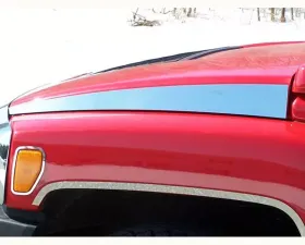 Quality Automotive Accessories 2-Piece Stainless Steel Hood Accent Trim Hummer H3 4-Door SUV 2006-2009