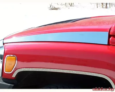 Quality Automotive Accessories 2-Piece Stainless Steel Hood Accent Trim Hummer H3 4-Door SUV 2006-2009 - HV46302