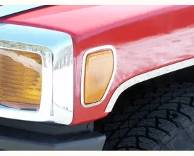 Quality Automotive Accessories 2-Piece Stainless Steel Marker Light Trim Hummer H3 4-Door SUV 2006-2009