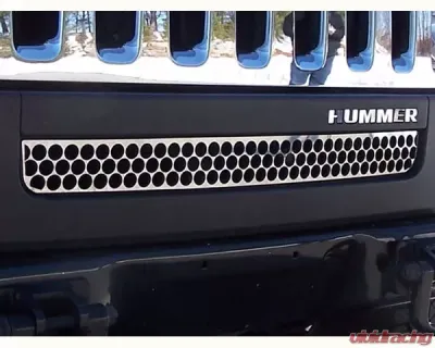 Quality Automotive Accessories 1-Piece Stainless Steel Stainless Steel Grille / Front Accent Trim Hummer H3 4-Door SUV 2006-2009 - HV46306
