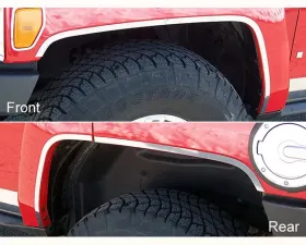 Quality Automotive Accessories 6-Piece Stainless Steel Wheel Well Accent Trim Hummer H3 4-Door SUV 2006-2009